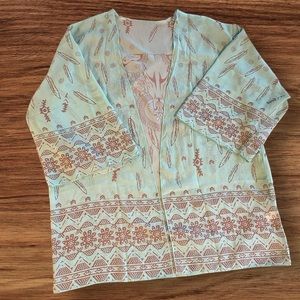 Super cute sheer beach cover up/cardigan.